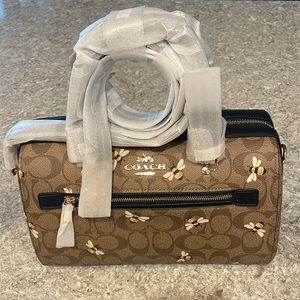 Coach Purse in Signature Canvas with Bee Print